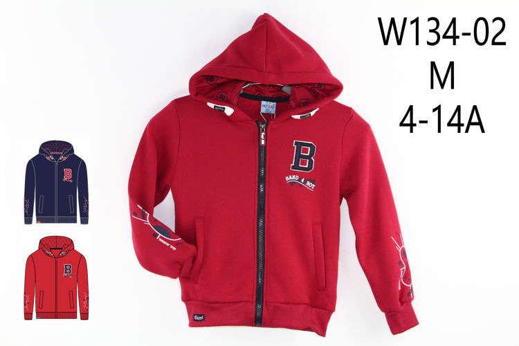 Picture of W13402 BOYS THERMAL FLEECY HOODIE HIGH QUALITY 100% COTTON